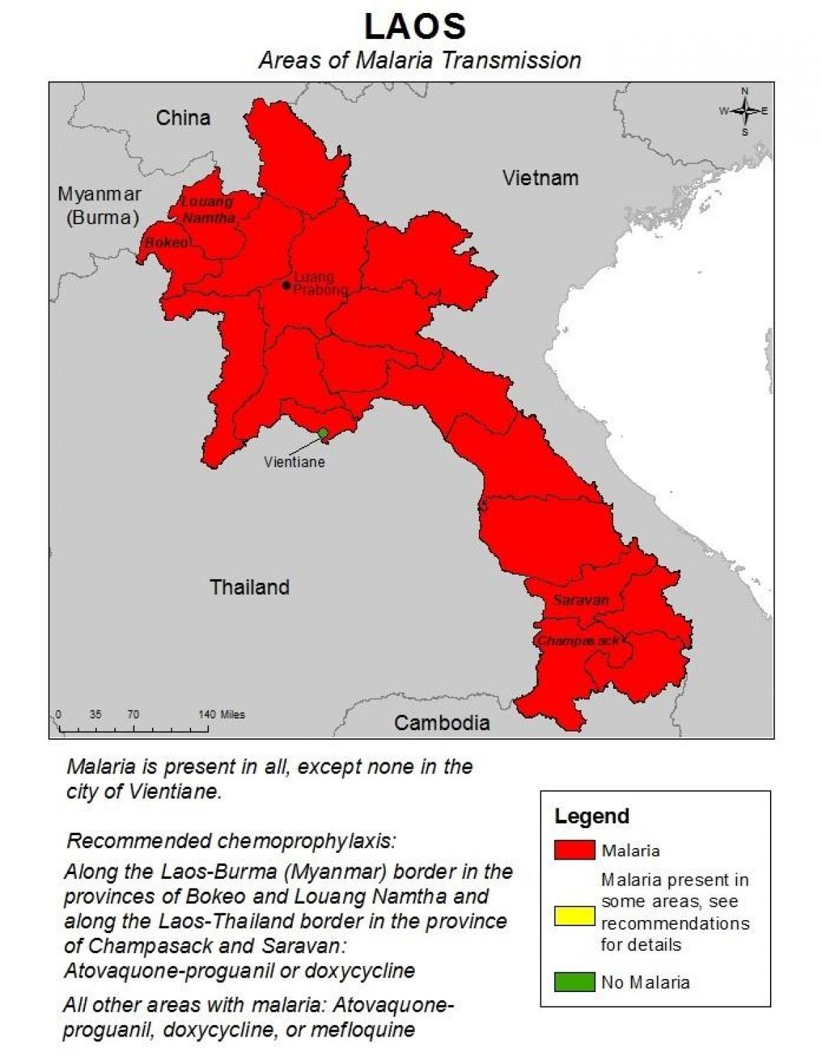 Térkép laosz malária 