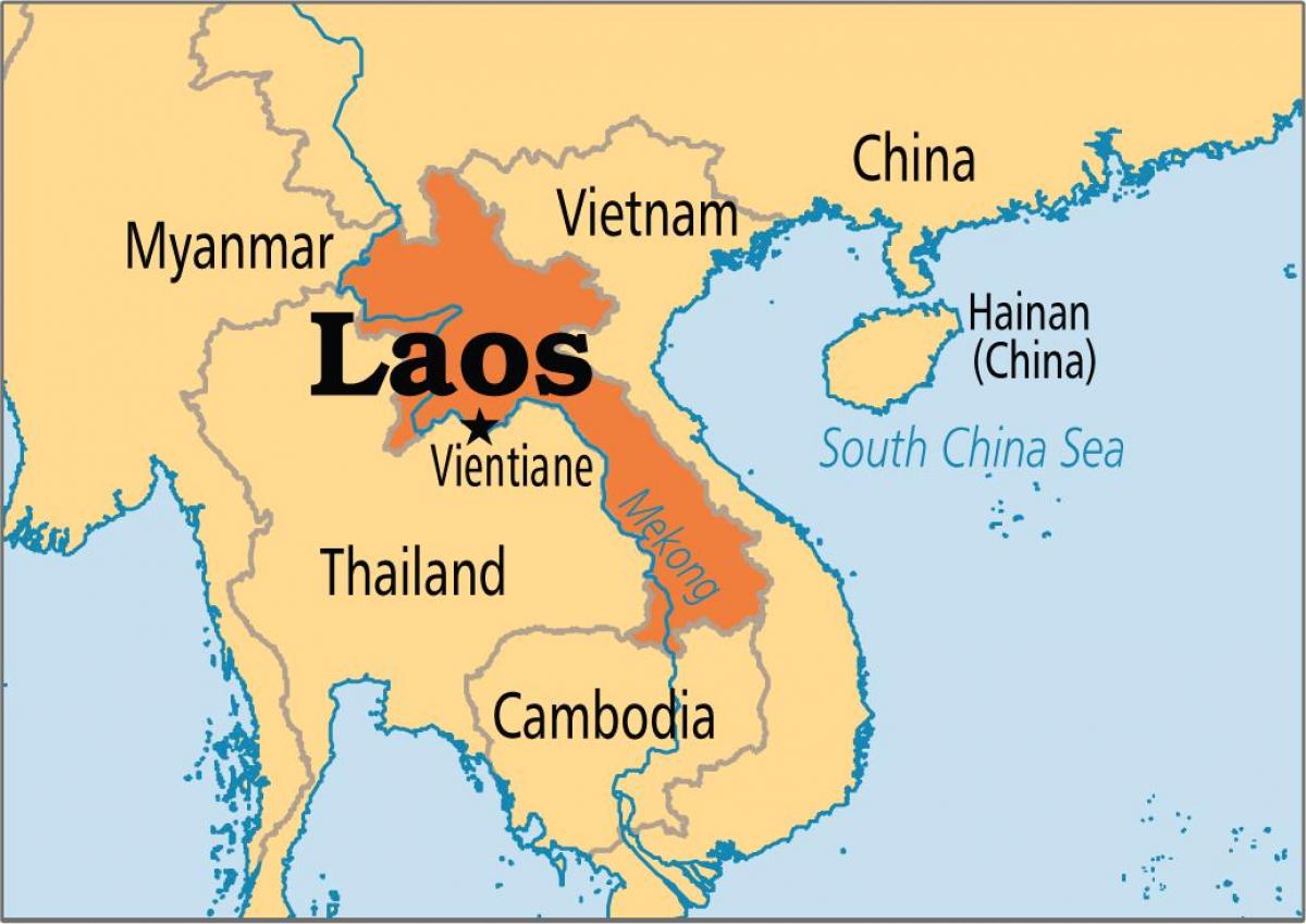 laosz ország világ térkép
