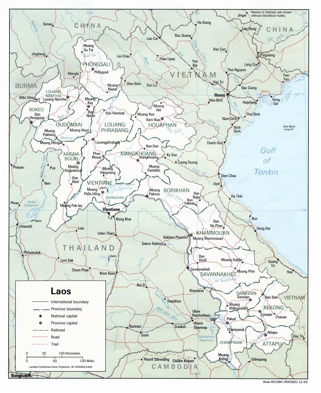 Térkép laosz utazás