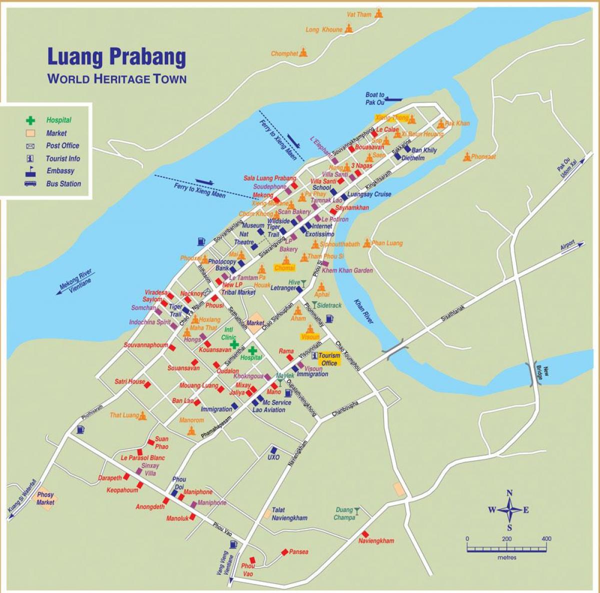 Térkép luang megnyugtatott laosz 