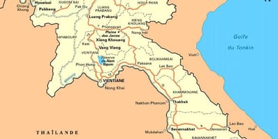 Térkép dél-laoszi