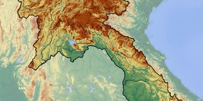 Térkép laosz topográfiai