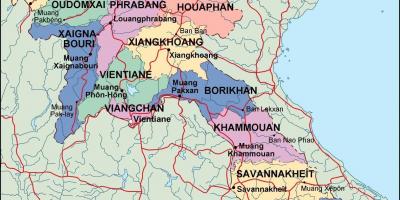 Laosz politikai térkép