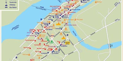 Térkép luang megnyugtatott laosz 