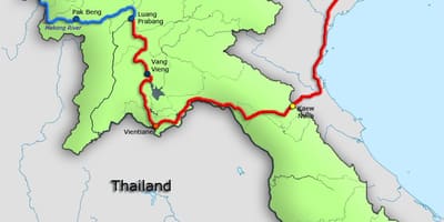 Mekong folyó laoszban térkép