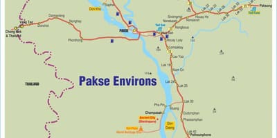 Térkép pakse laosz